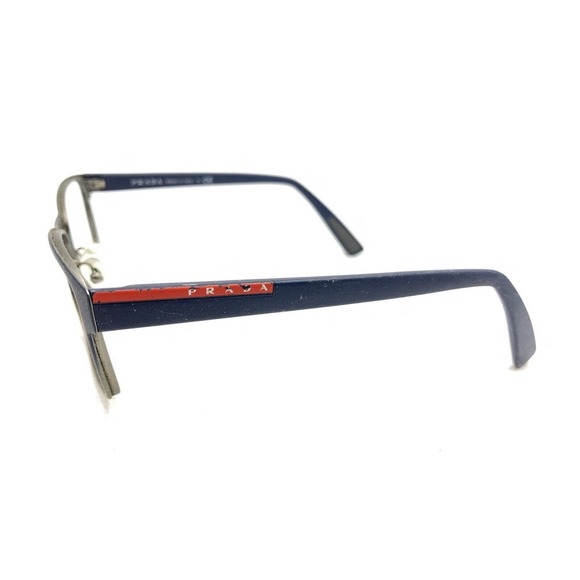 Prada VPS 50G U6T-1O1 Blue Gray Red Eyeglasses Frames 53-17 140 Italy Men Women - Picture 7 of 12